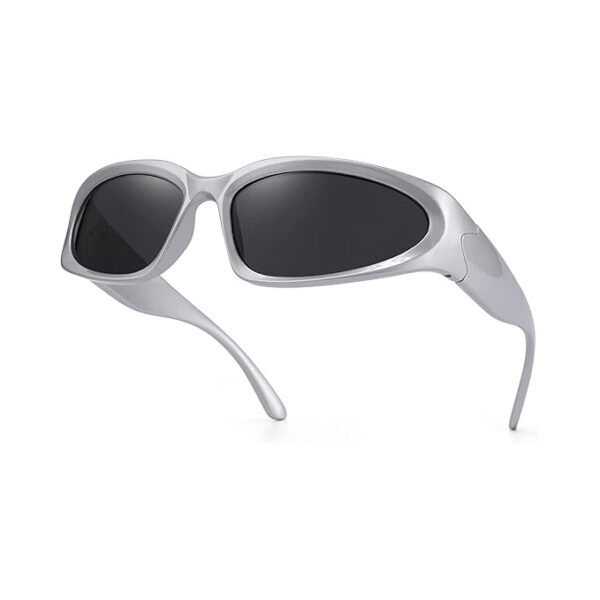 4Flaunt Futuristic Series Wraparound Y2K Sunglasses For Men & Women | UV Protected | Full Rim Trending & Stylish Shades | Free Size